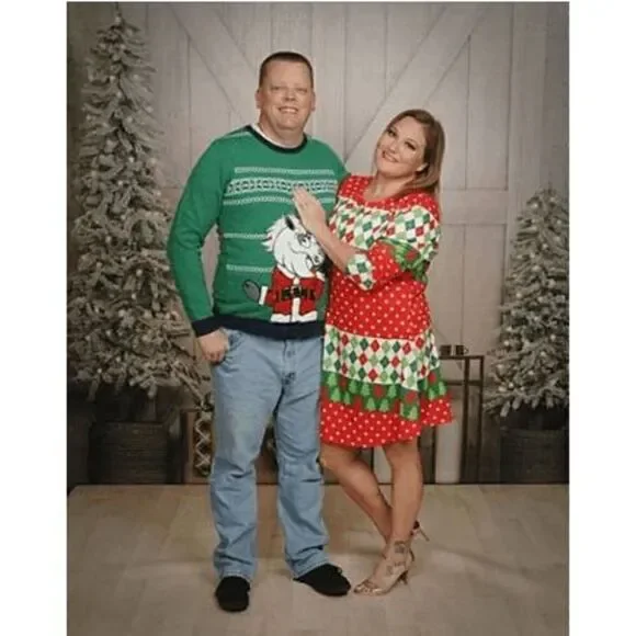 🎄 Plus Size Ugly Christmas Sweater Long Sleeve Skater Dress SIZE 1X NEW - Picture 3 of 6